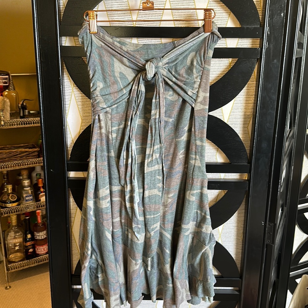 Tracy Evans Camo / Camouflage Pull On Adjustable Sash Tie Ruffle Skirt. - Picture 1 of 9